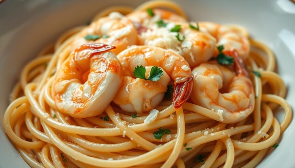 garlic butter shrimp pasta