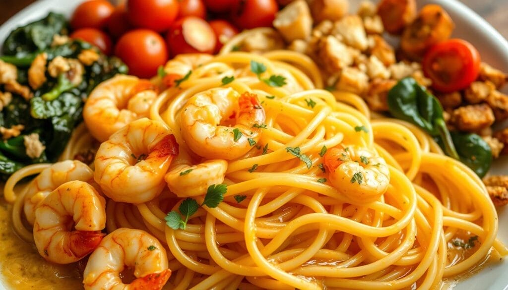 garlic butter shrimp pasta variations