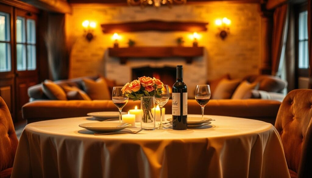 romantic dinner ambiance